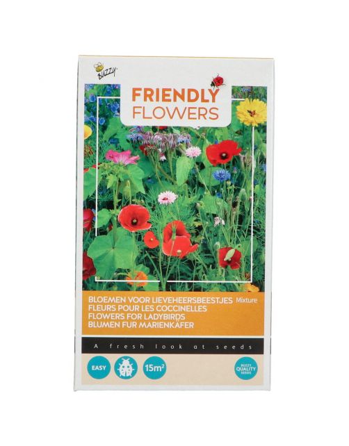 Buzzy Friendly Flowers Lieveheersbeestjes15m² - Bloemenzaden - 55 g