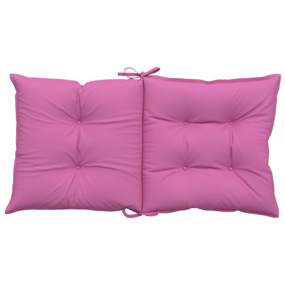 Coussins de chaise de jardin à dossier bas lot de 4 rose