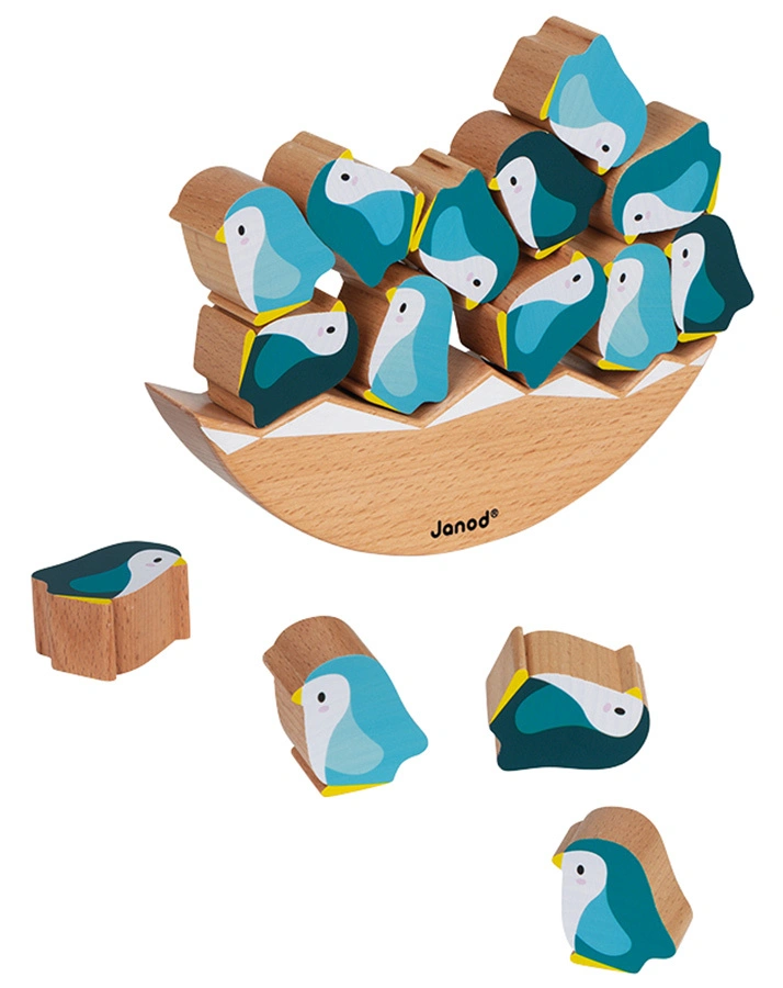 Janod-WWF® Geschicklichkeitsspiel PINGUIN 16-teilig aus Holz