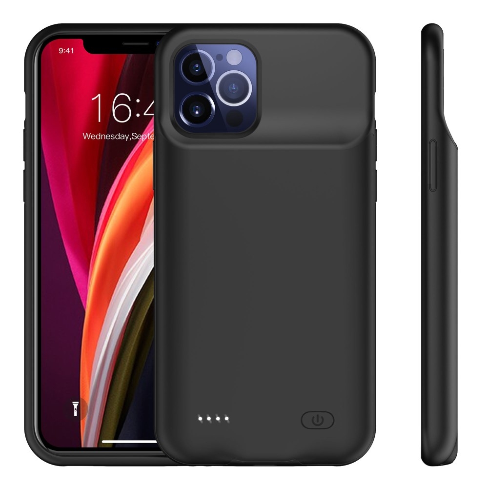 iPhone 12 Pro Max Backpack Akku Case (7000mAh) Schutzhülle - Schwarz