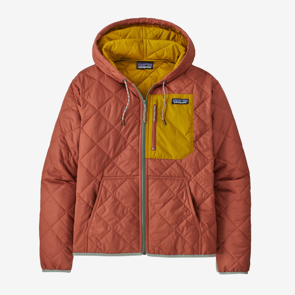 Damen-Bomberjacke mit Rautensteppung und Kapuze