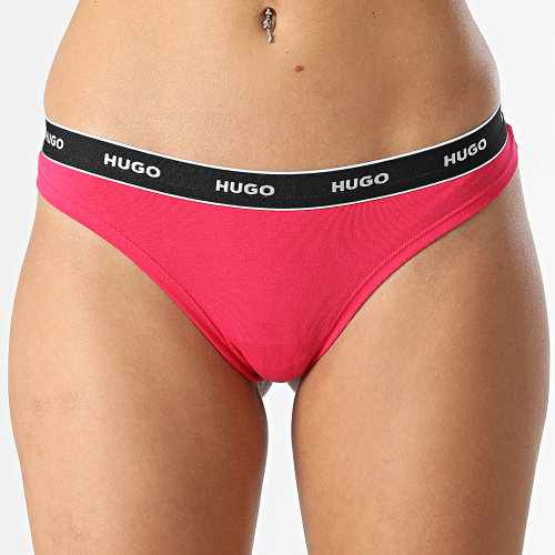 Lot De 3 Strings Femme 50480150 Rouge Rose