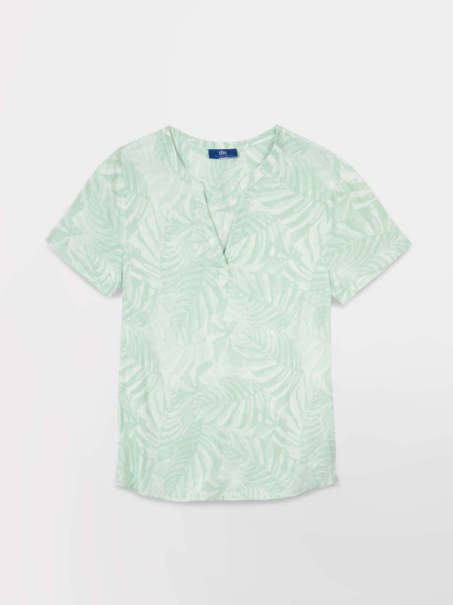 Blouse Femme Légère Floral Vert Clair