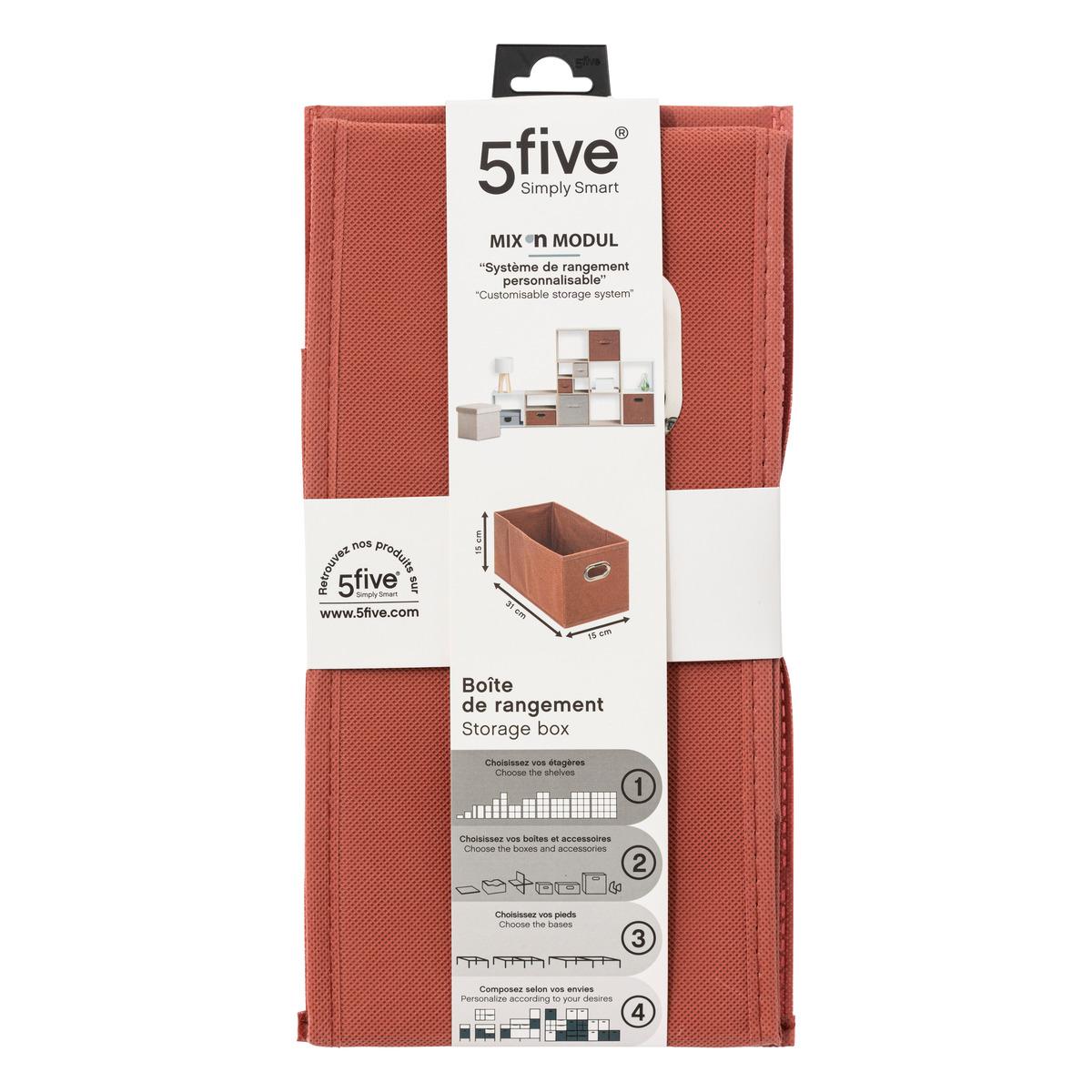 BOITE DE RANGEMENT 15X31CM TERRE SIENNE