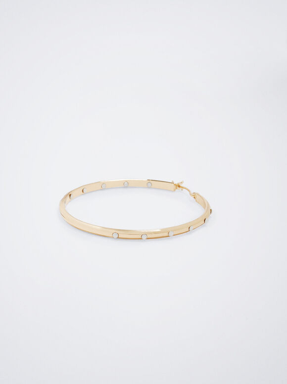 Aros Dorados com Strass - Dorado