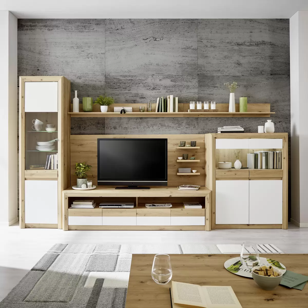 TV Aufsatz Kashmir Artisan Eiche