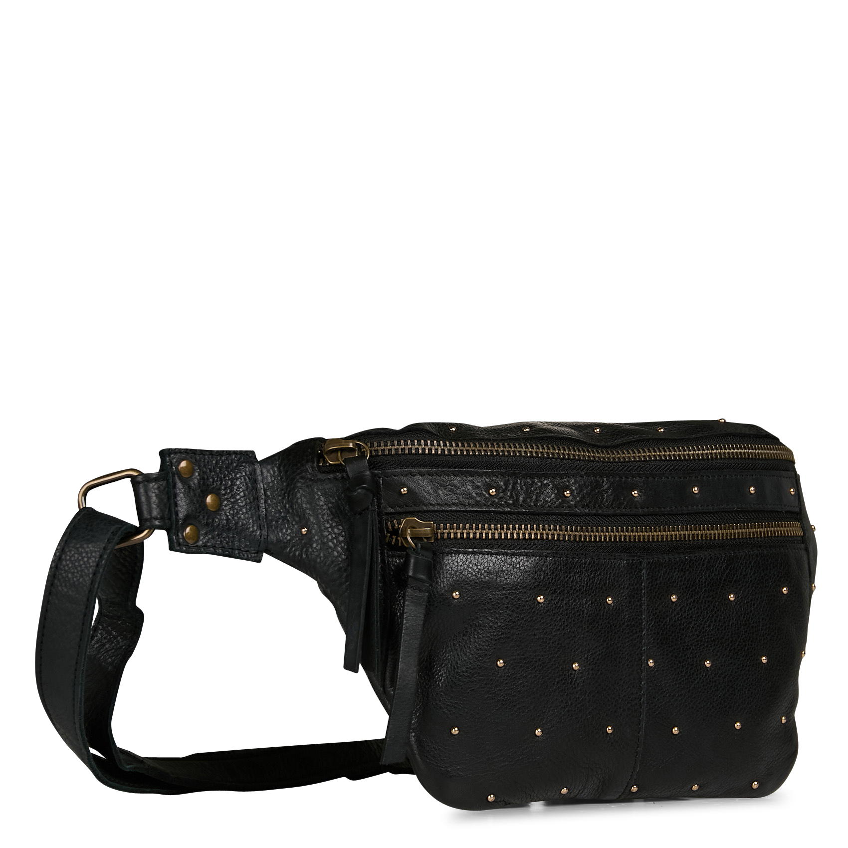 NAJA - Sac banane en cuir | Noir