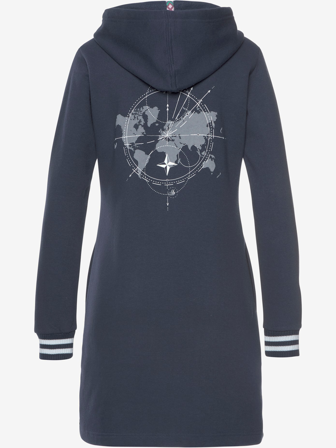 Robe en matière sweat avec imprimé au dos