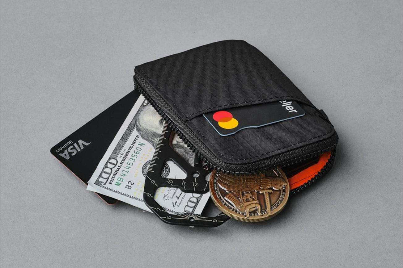 Alpaka Gear Zip Card Pouch AD010570218 Grey, Axoflux 210D, kaarthouder en pouch