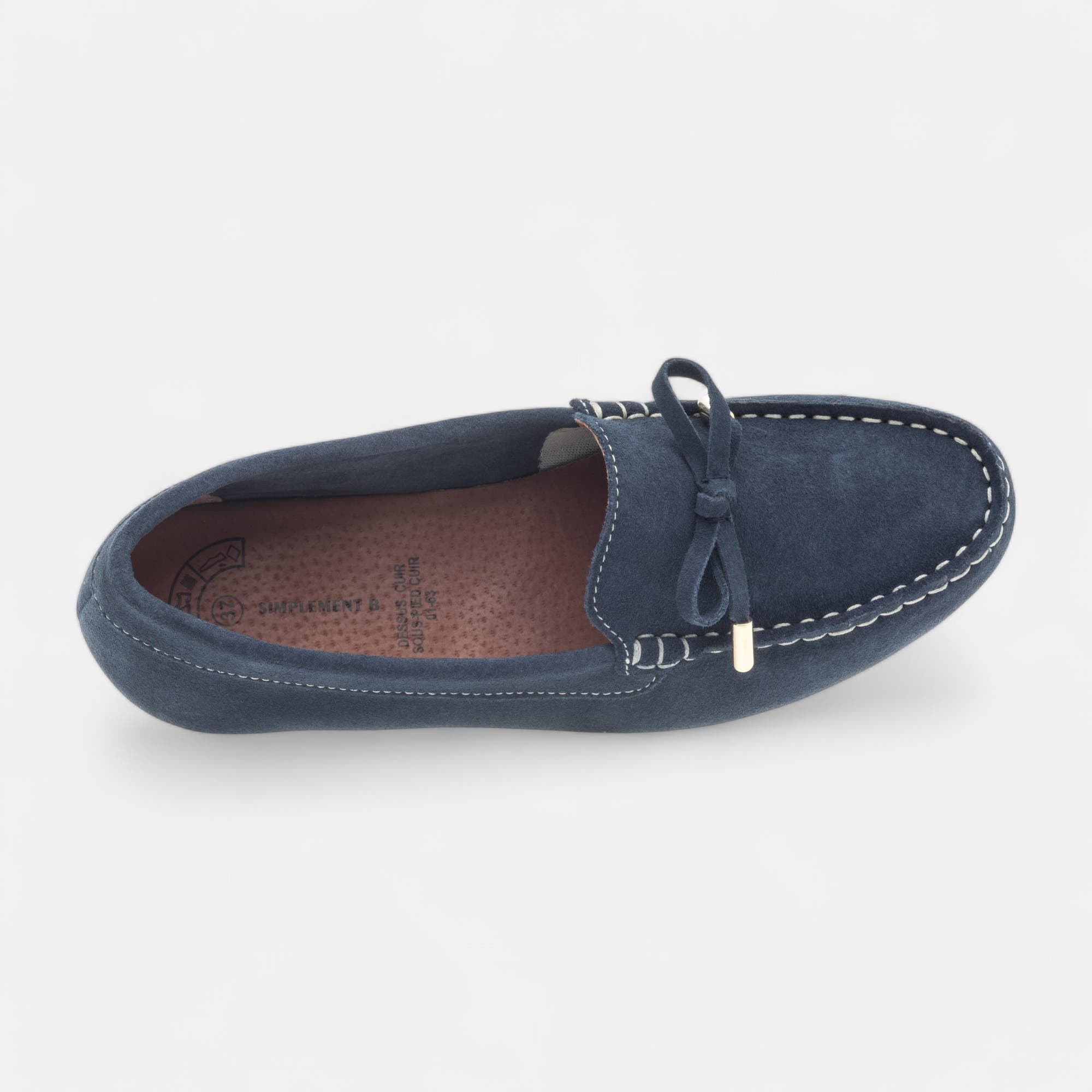 Mocassins Femme en cuir jeans