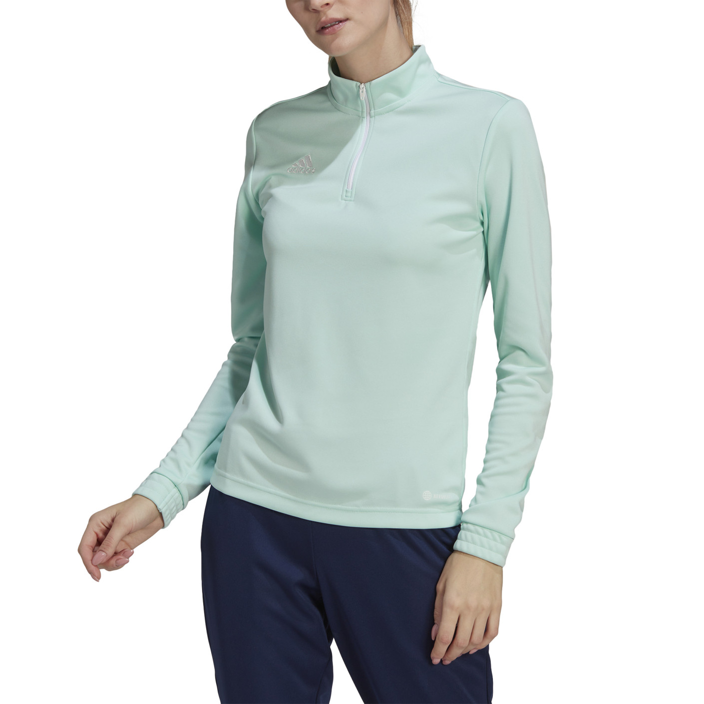 Adidas Entrada 22 Trainingstrui 1/4-Zip Dames Mintgroen Wit