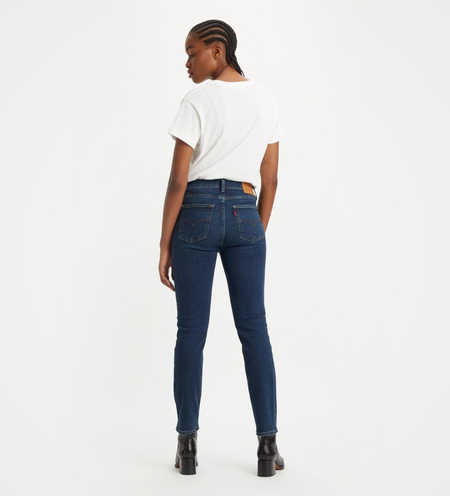 Calça jeans Levi's 724 reta de cintura alta azul marinho