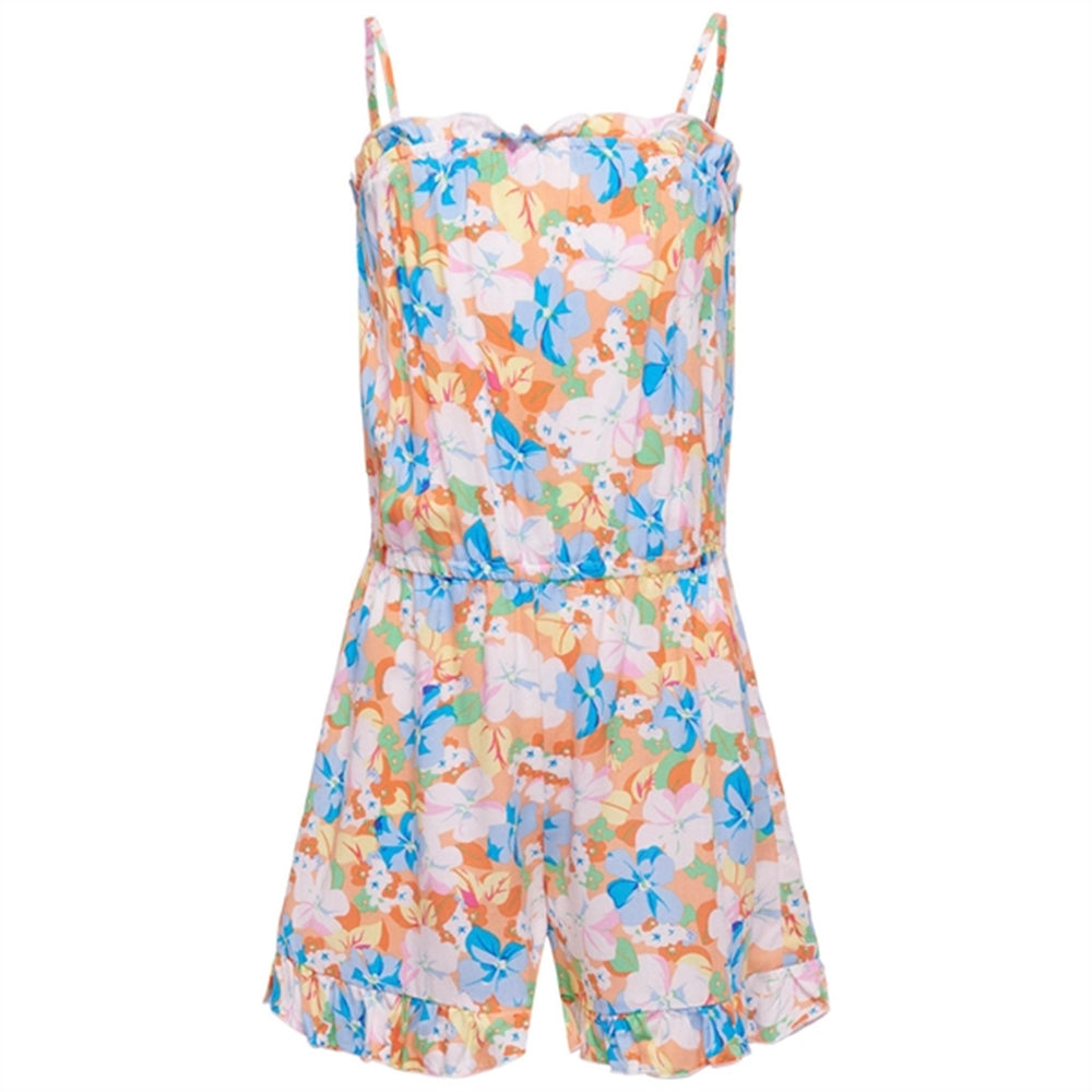 Orange Chiffon Nova Life Strap Meg Playsuit AOP
