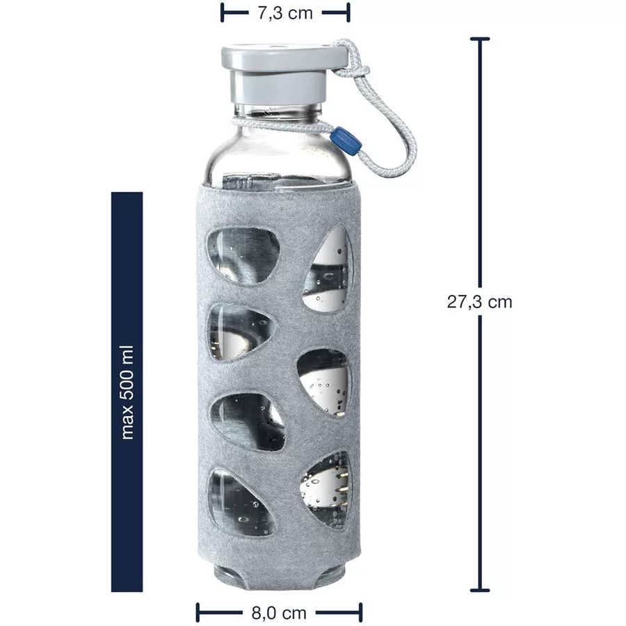 Leonardo Trinkflasche In Giro Style 500 ml hellgrau