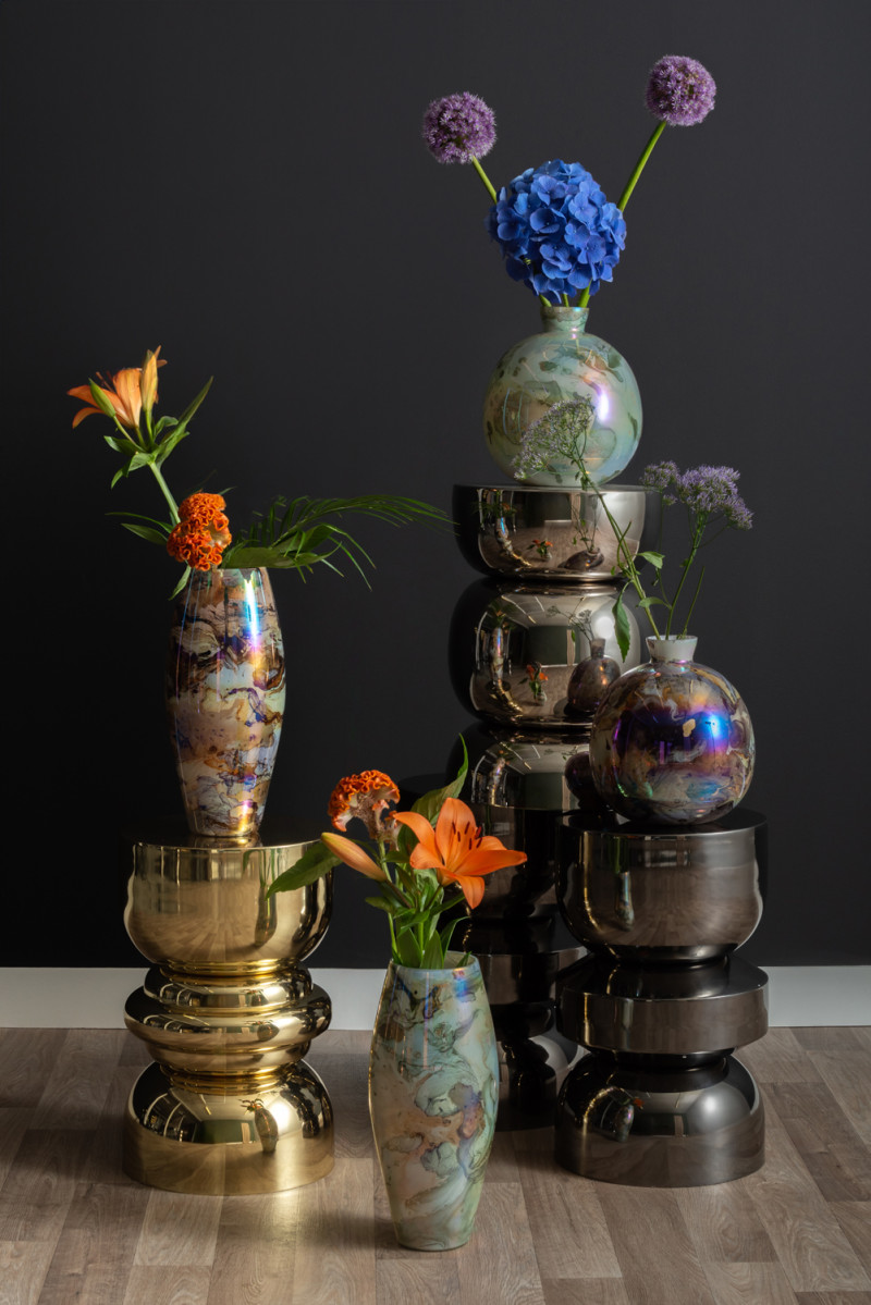 Vase Melange Cone PT4211BR Chocolate brown