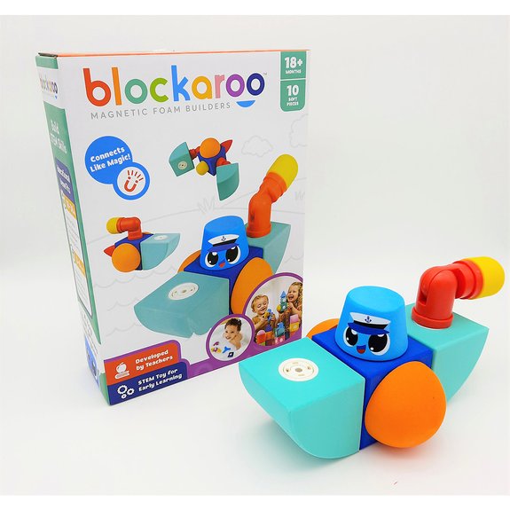 Jeu de construction en mousse Bateau remorqueur Blockaroo 10 pièces