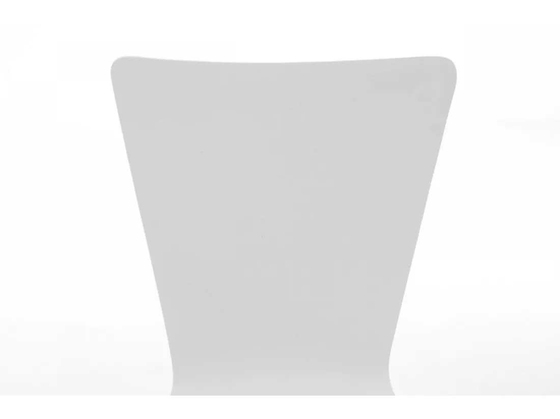 Lot de 4 Chaise de conférence - Bois & Nature - Blanc - Aaron