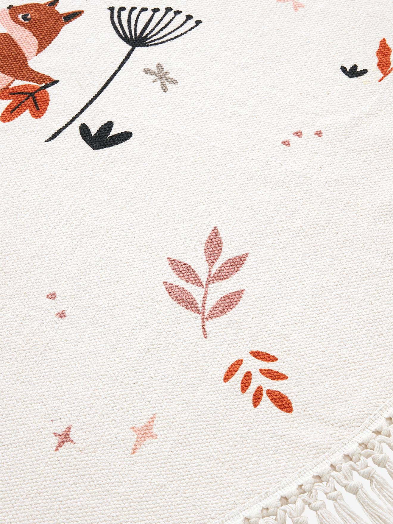 Tapete Princess Rug Nature branco claro liso com motivos