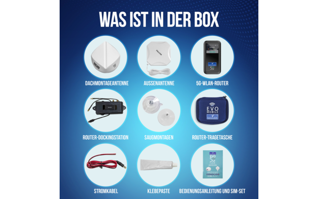 Falcon Evo 5G LTE Internetset feste und tragbare Highspeed-Lösung mit bis zu 3400 Mbit/s