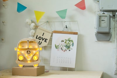 Little Lights Lampe Van, Wood