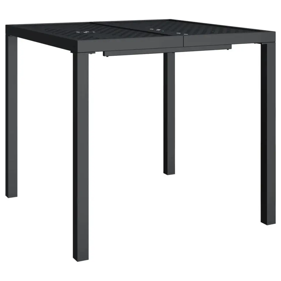 vidaXL - Tuintafel - Antraciet - Staal - 80 x 80 x 72 cm