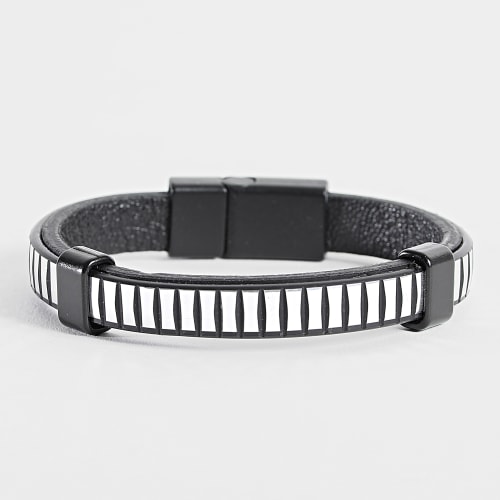 Bracelet Noir Argenté