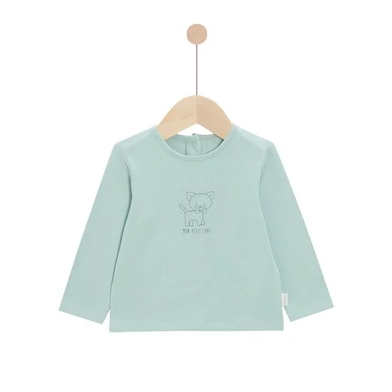 Lot de 2 Tee-shirts manches longues   Écru / Sauge        de               P'tit bisou