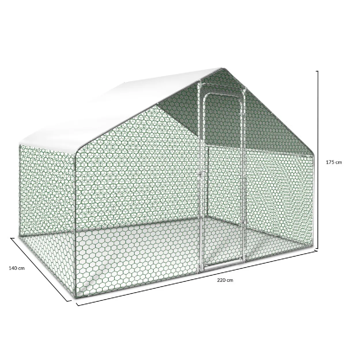 Idmarket MARKET Enclos poulailler 3 m²