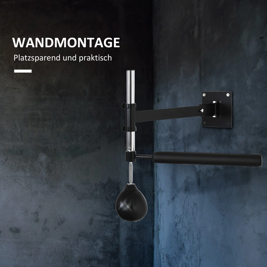 HOMCOM Speedboxen-Trainer mit Reflexstange schwarz
