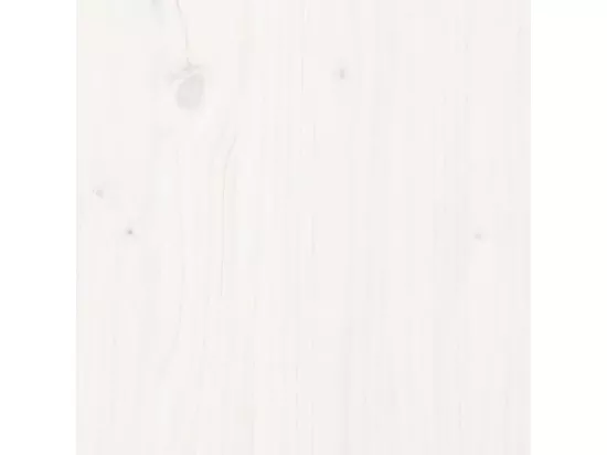 Jardinière avec support blanc 39x39,5x114 bois de pin massif