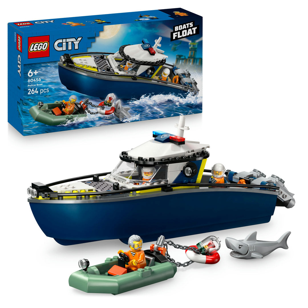 LEGO city achtervolging met politieboot drijft echt