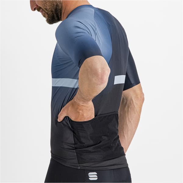 Maillot vélo SPORTFUL BOMBER JERSEY MAILLOT BLACK GALAXY BLUE