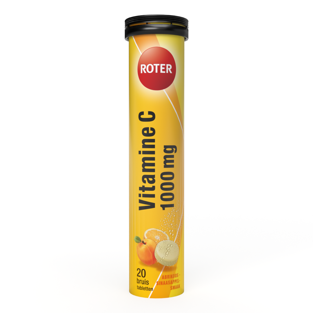 Roter Vitamine C Bruis 1000 mg abrikoos sinaasappel (20 bruistabletten)