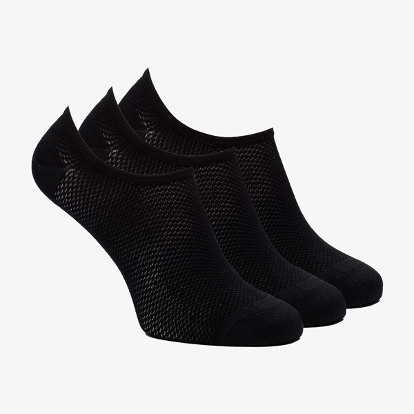 3 paar dames sneakersokken zwart