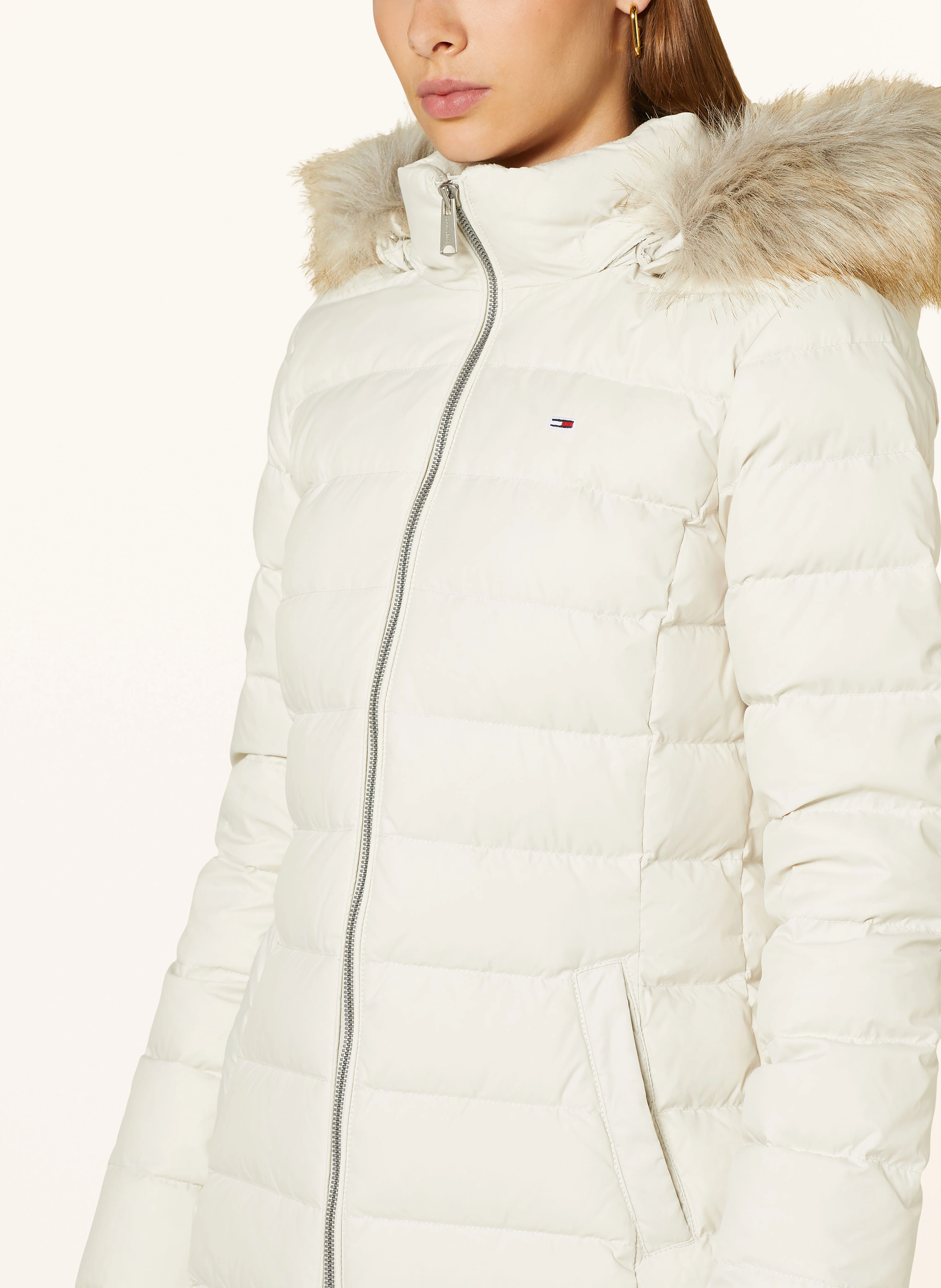 TOMMY JEANS Daunenmantel mit abnehmbarem Kunstfell