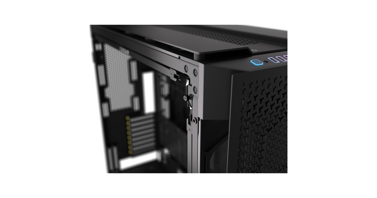 CorsairiCUE LINK 9000D RGB AIRFLOW big tower behuizing  (Zwart | 4x USB-A | 2x USB-C | Tempered Glass)
