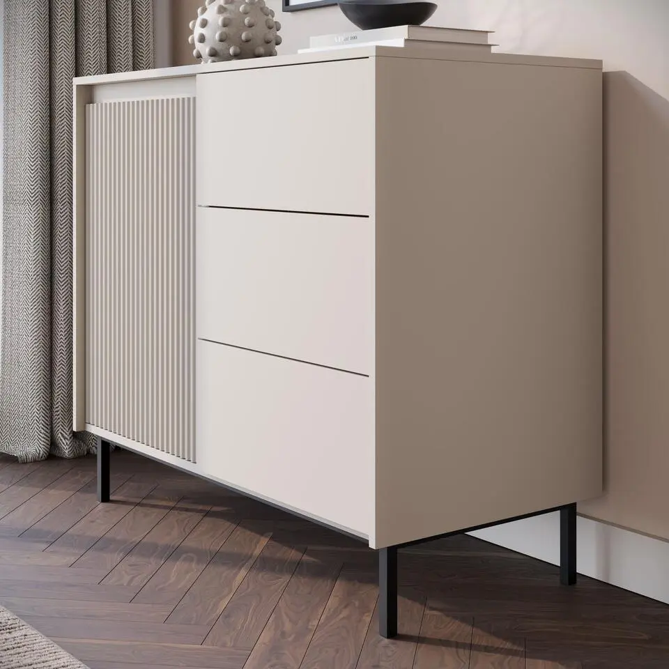 Meubella - Dressoir Orvana - Beige - 103 cm