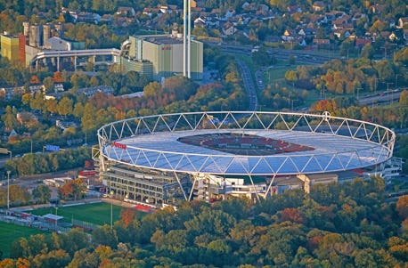 Fußballstadion-Rundflug ab Sankt Augustin als Geschenk