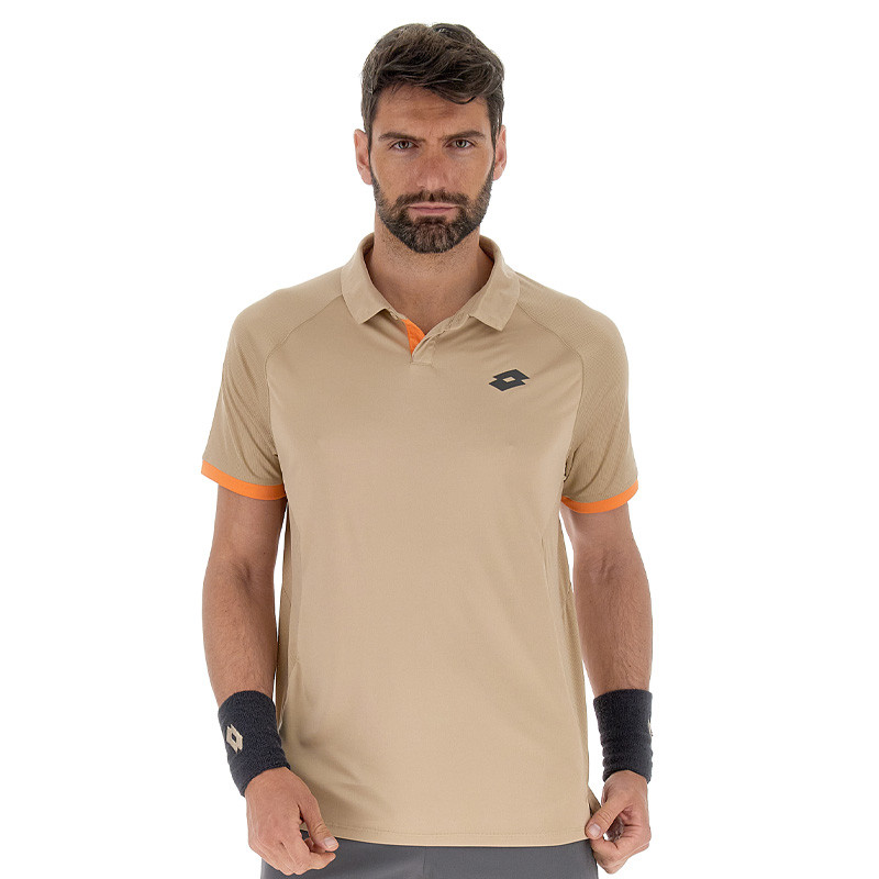 Polo de tennis homme Lotto D2 Tech marron