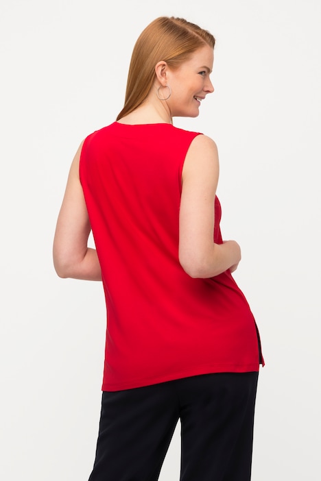 Top, Slim, V-Ausschnitt, ärmellos