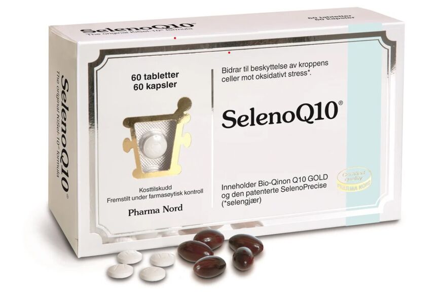 Seleno Q10 100 mg 60 kapsler   60 tabletter