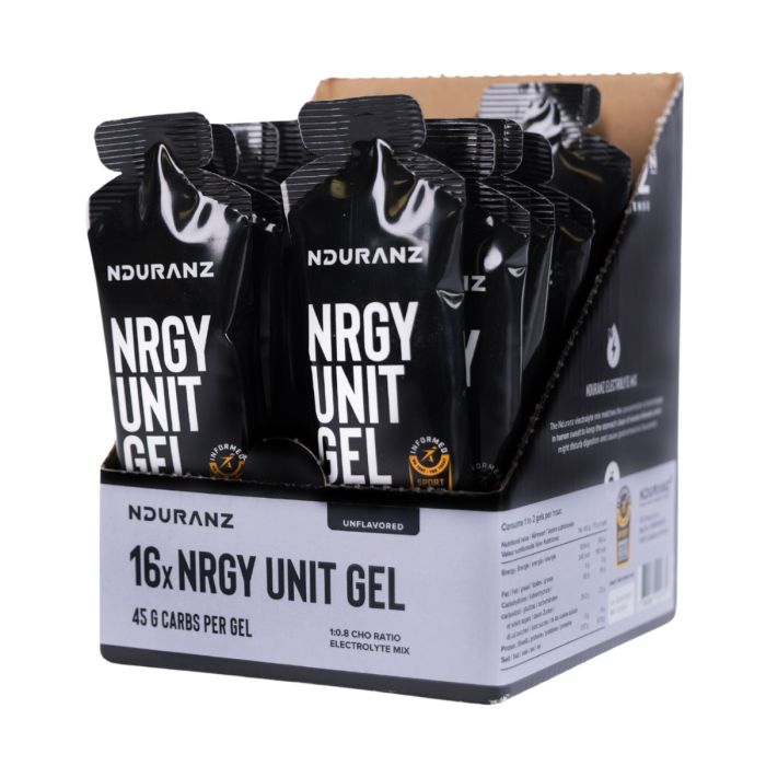 Nduranz Unisex Energi-gels Nrgy Unit Gel - Box 16 Hvid