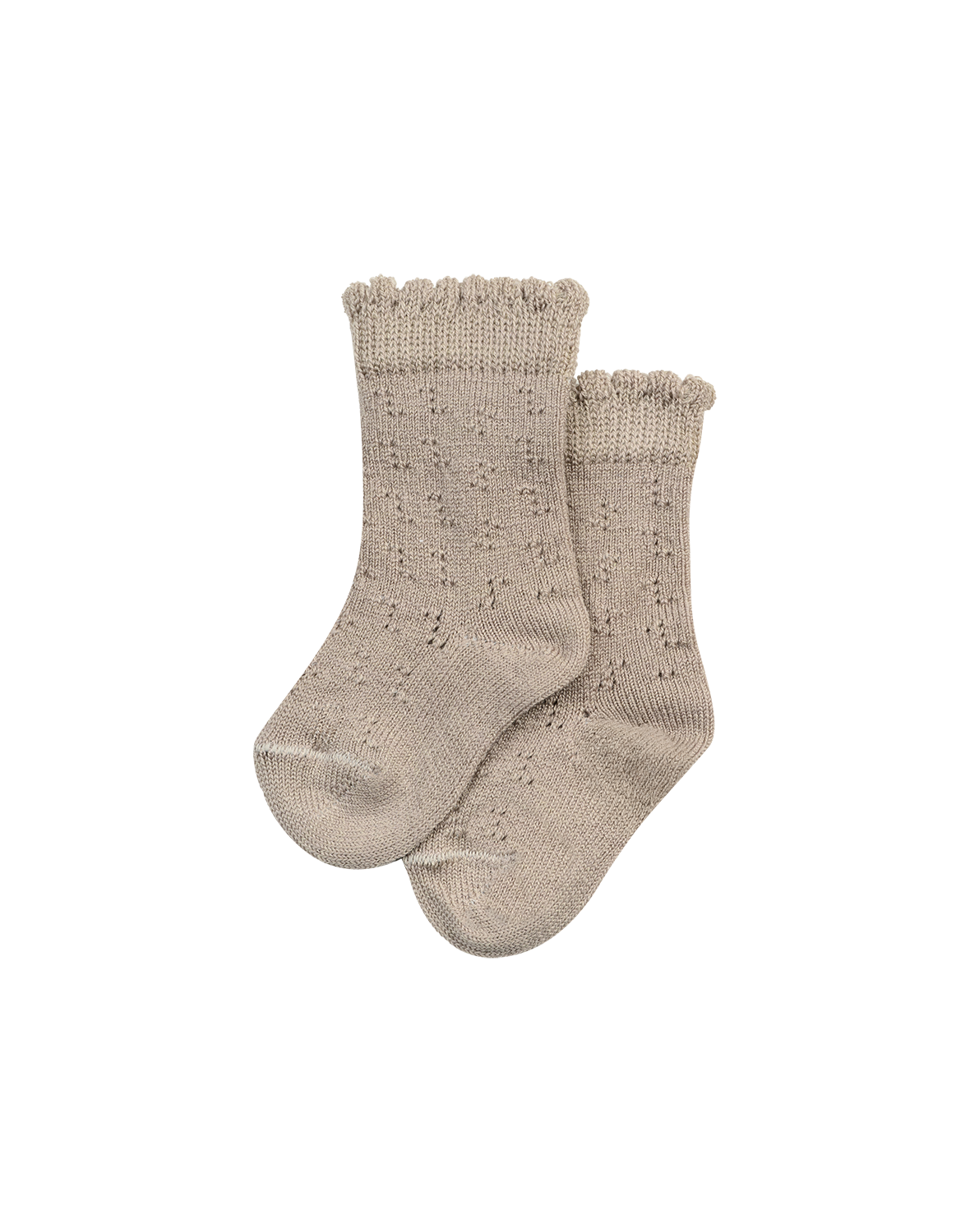 Pointelle sokken van merinowol/zijde voor baby's