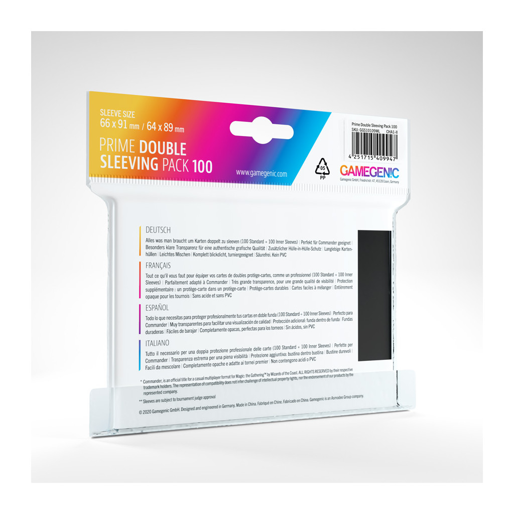 Gamegenic - Prime Double Sleeving Pack 100