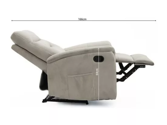 Fauteuil relaxation relevable manuellement PARIS – Coloris beige – Confort et élégance
