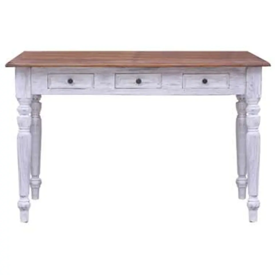 vidaXL - Bureau - Wit - Gerecycled hout