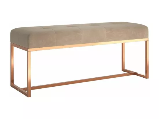 Banc Beige 110x36x45 Velours
