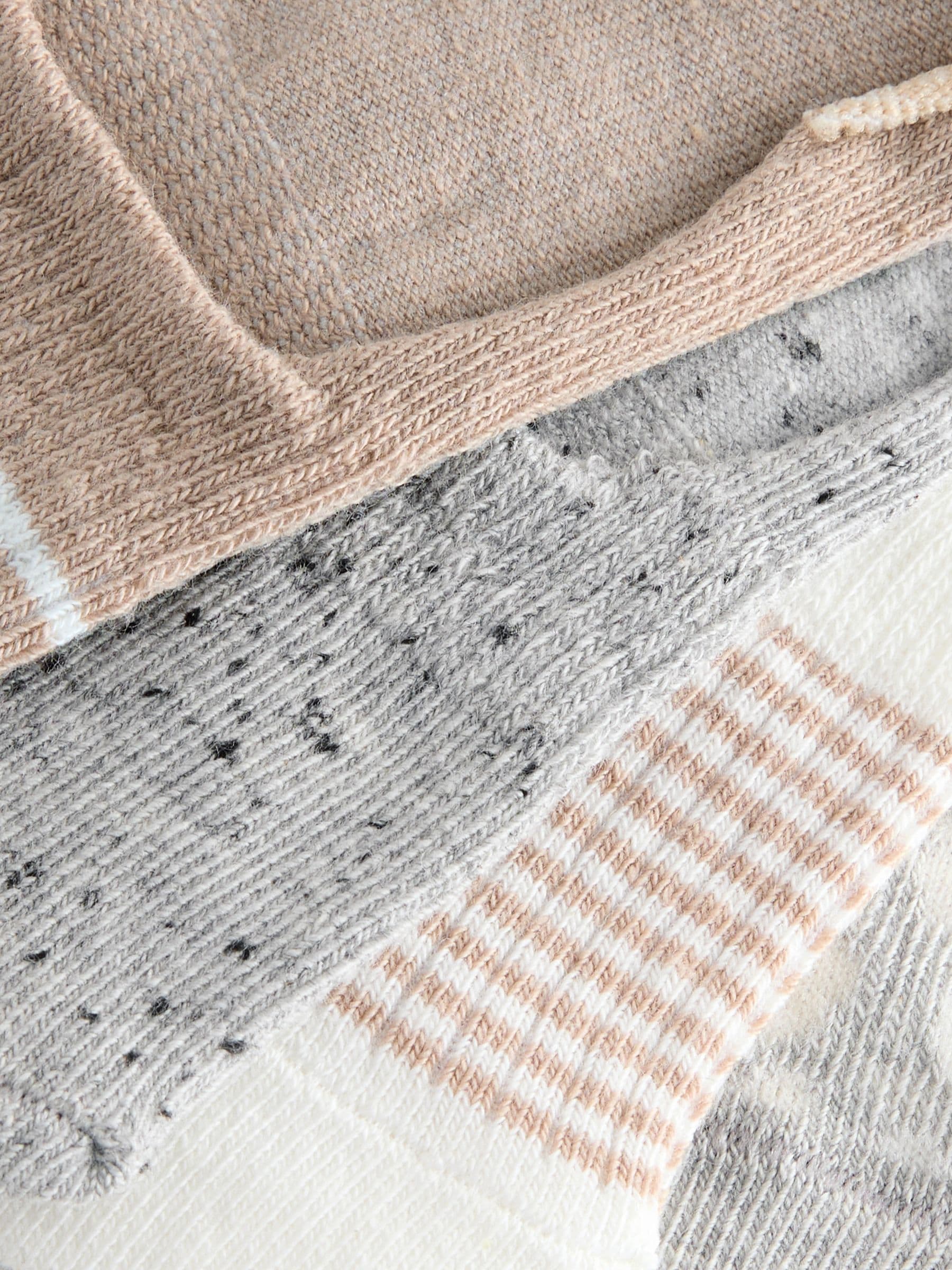 Neutral/Grey animal and stripe - 4 Paar sneaker-footsies