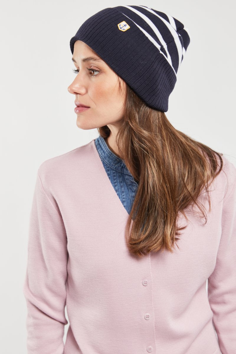 Bonnet rayé Héritage - laine