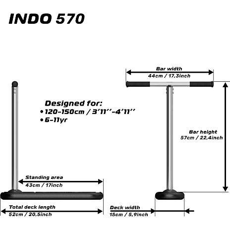 INDO X570 trampolin løbehjul